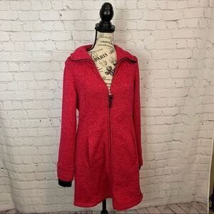 Kenneth Cole REACTION Women Red Zip Up Hoodie S